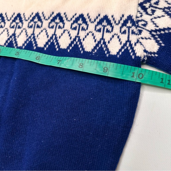 Cradle Knit VTG 40s 50s Baby Knit Sweater Boys Soft Button Neck Blue White 1.5-2 - Picture 3 of 12